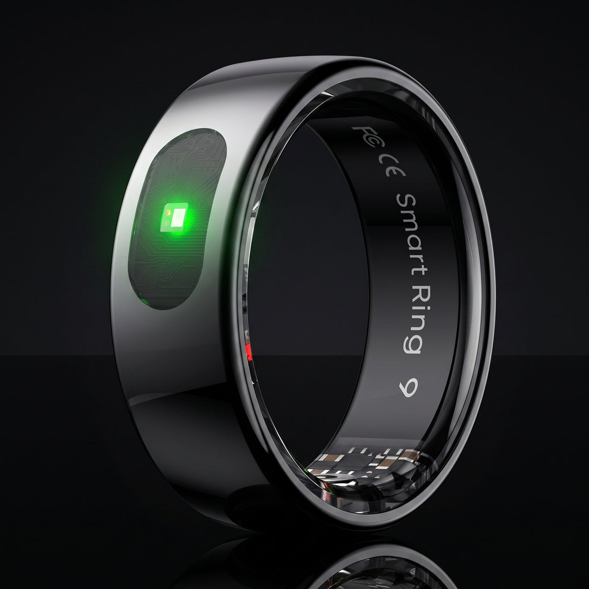 NovaByte Smart Ring — Titanium Health & Sleep Tracker